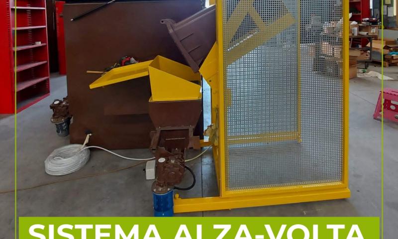 Sistema alza-volta bidoni + compostiere ecopans
